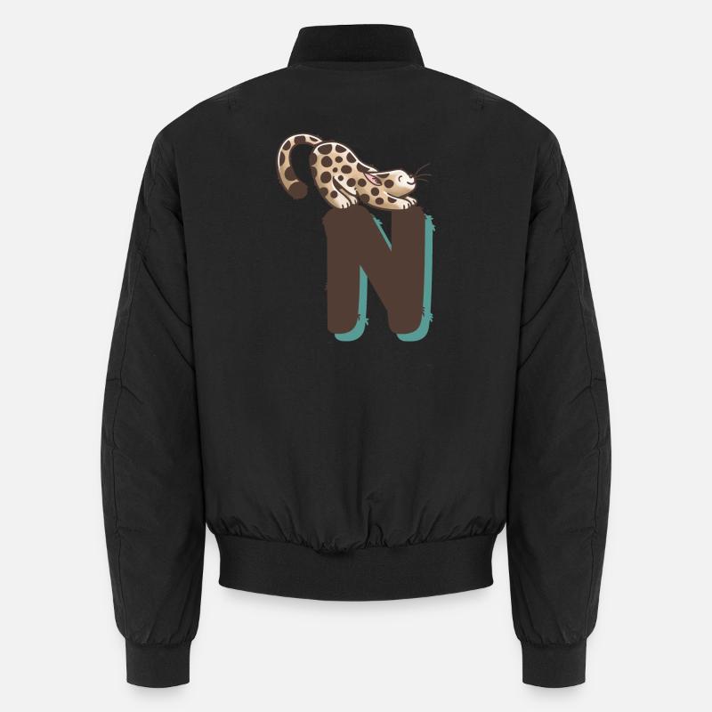 Lettre N Cat Bomber unisexe