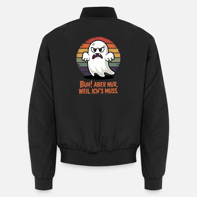 Zorniger Geist im Retro Regenbogen Unisex Bomberjacke