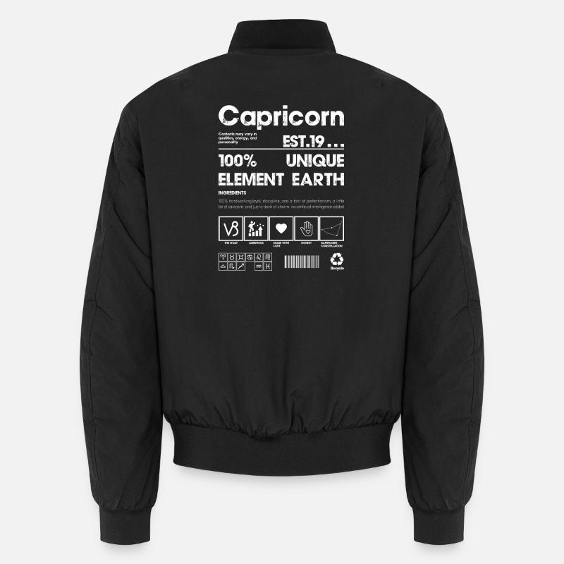 Steinbock erdgebunden 100% Element Unisex Bomberjacke