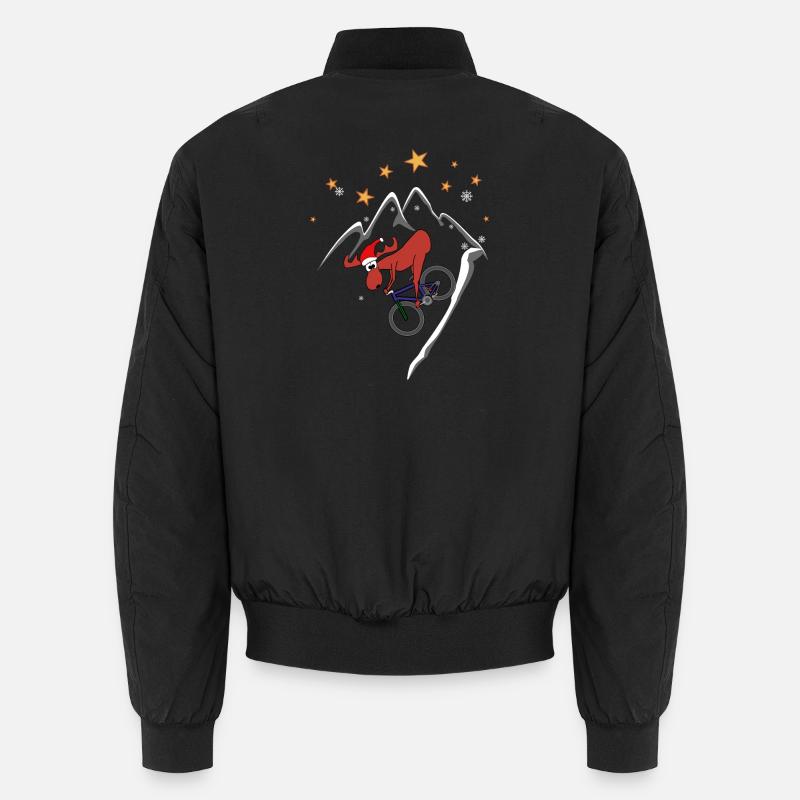 Moose MTB Downhill Xmas - Unisex Bomber Jacket - black