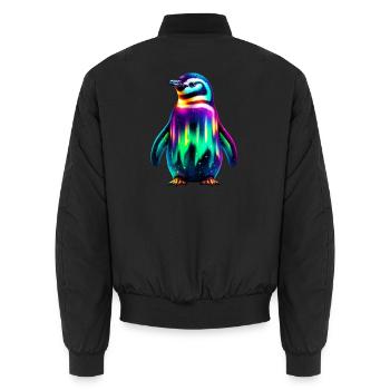 Pingouin - Bomber unisexe - noir - Dos - AI Model Male 185 light (185cm)