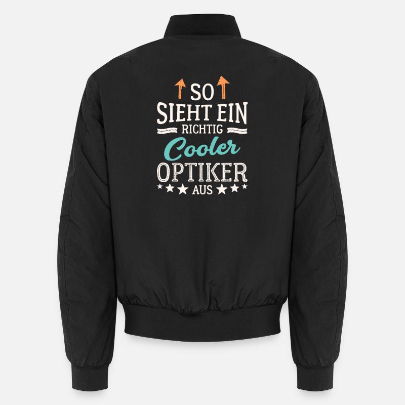 So sieht ein richtig cooler Optiker aus Augenoptik Unisex Bomberjacke