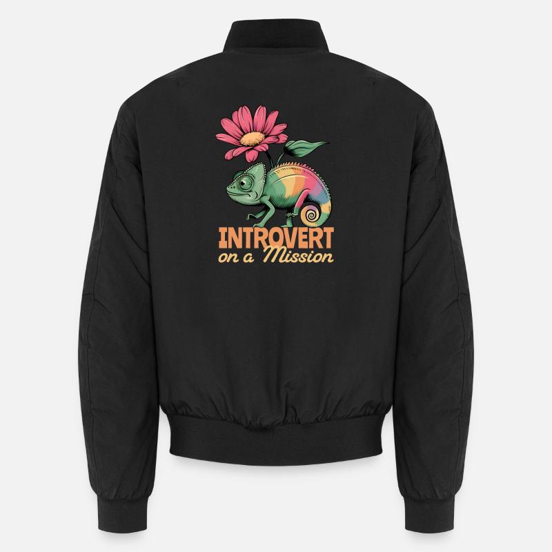 Introverti en mission – Chameleon Power - Bomber unisexe - noir