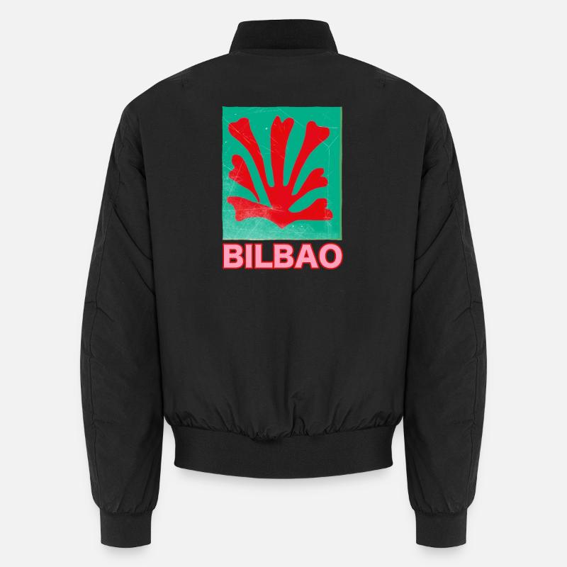 Bilbao Korallenflag Retro - Unisex Bomberjacke - Schwarz