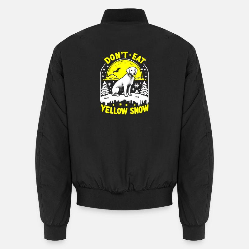 Don't eat yellow snow - Unisex Bomber Jacket - black