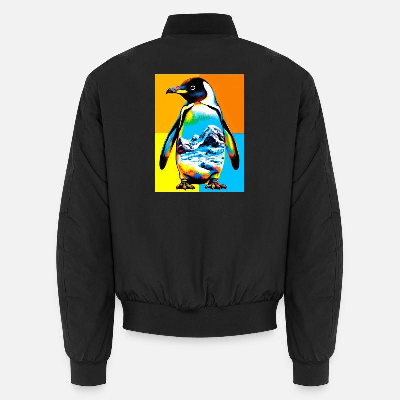 Pinguin - Unisex Bomberjacke - Schwarz