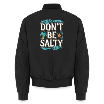 L’ambiance de la plage ne soit pas salée Design - Bomber unisexe - noir - Dos - AI Model Male 185 light (185cm)