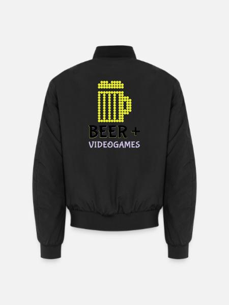 Pixel-Bier-Videospiele - Unisex Bomberjacke - Schwarz