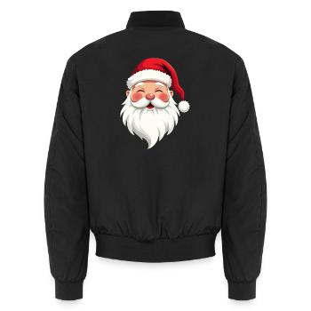 Illustration du Père Noël Cheer - Bomber unisexe - noir - Dos - AI Model Male 185 light (185cm)
