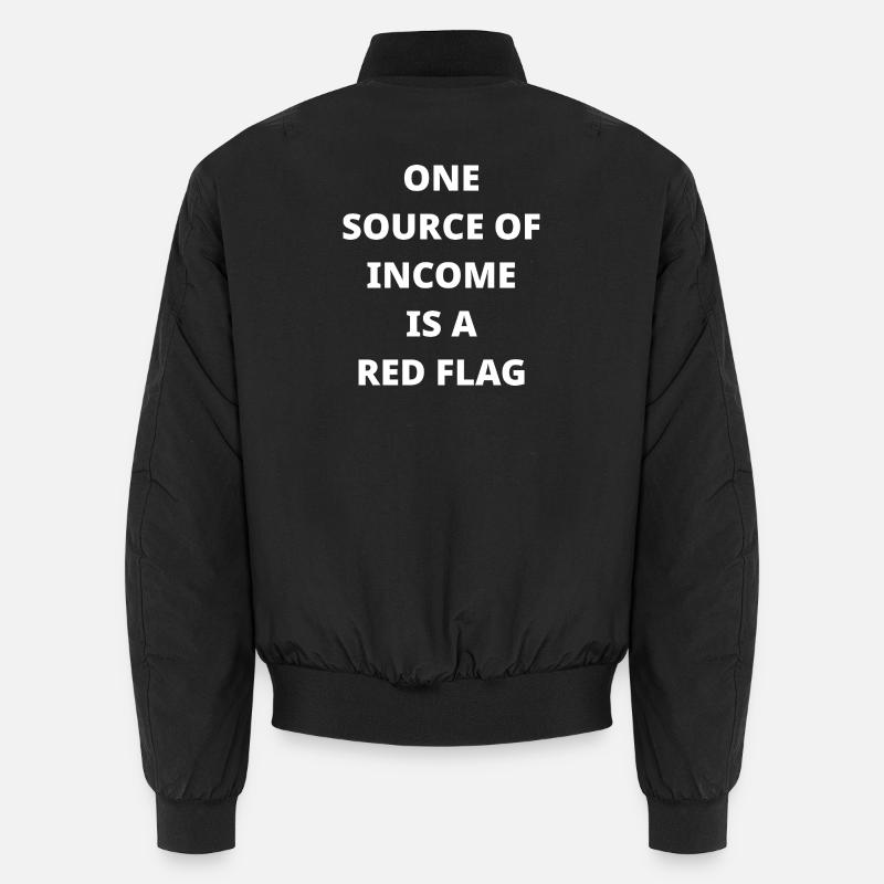 Red-Flag-Einkommensgrafik Unisex Bomberjacke