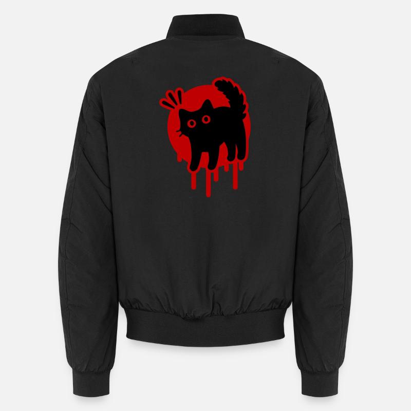 Kater Katze - Unisex Bomberjacke - Schwarz