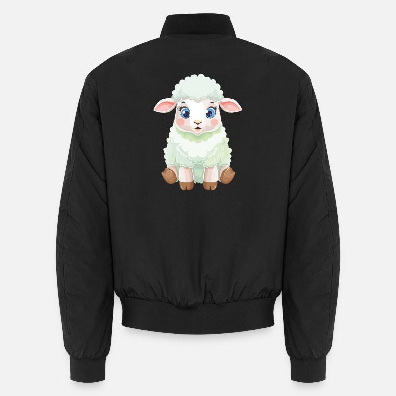 Pastell Lammchen Flauschig Unisex Bomberjacke
