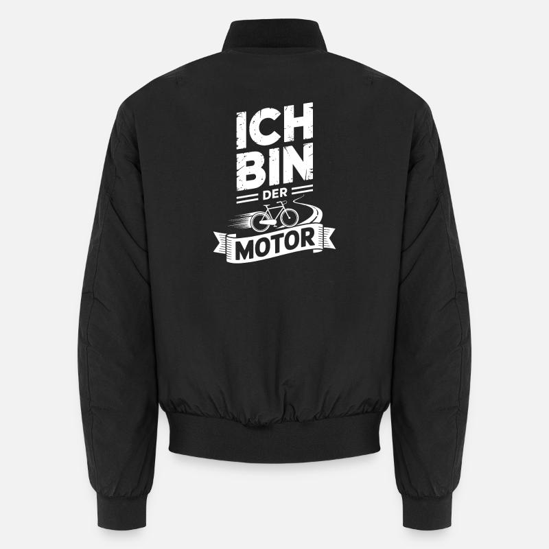Ich bin der Motor Fahrrad Unisex Bomberjacke