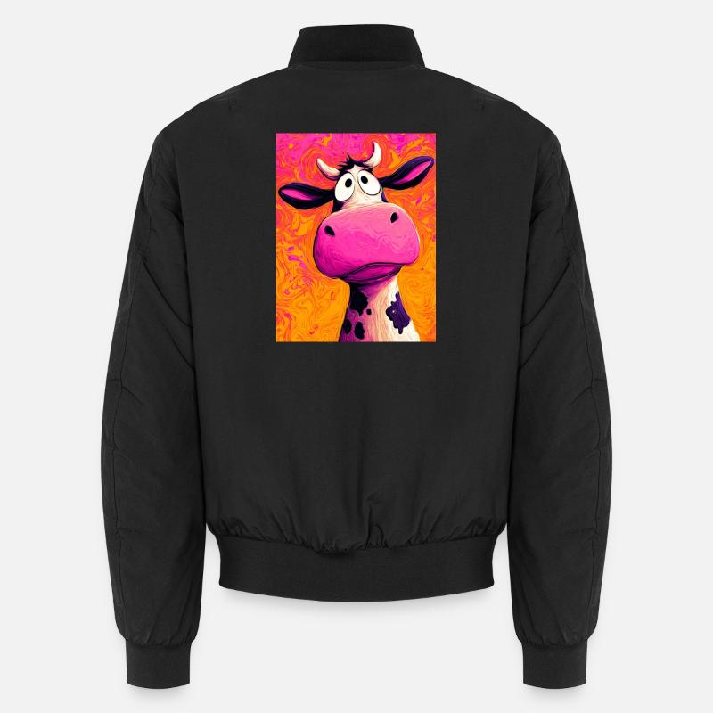 Kuh - Unisex Bomberjacke - Schwarz