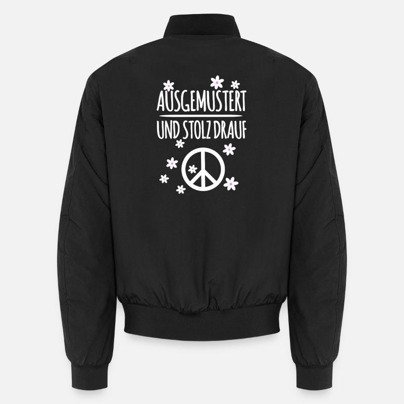 Peace Symbol Ausgemustert - Unisex Bomberjacke - Schwarz