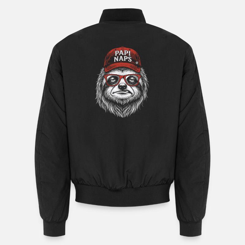 Gorilla hipster with red cap Unisex Bomber Jacket