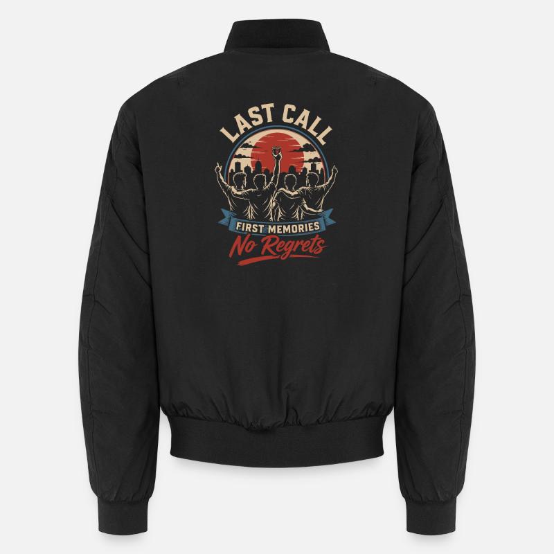 Last Call No Regrets JGA - Unisex Bomber Jacket - black