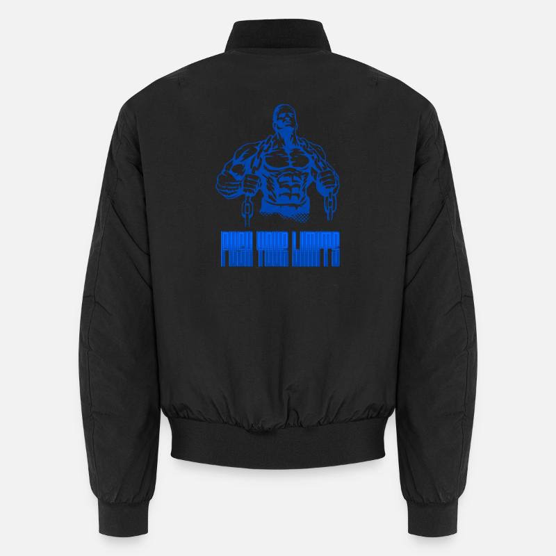 Push Your Limits - Bodybuilding and Determination  Unisex Bomber Jacket