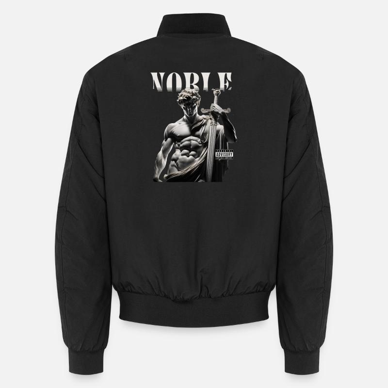 Noble David with Sword - Unisex Bomber Jacket - black