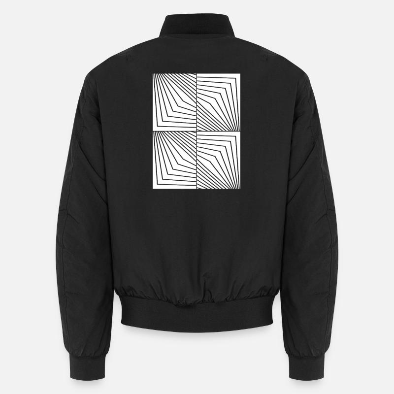 Opart Lines Constellation - Unisex Bomber Jacket - black