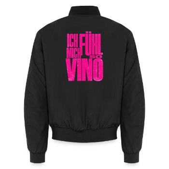Ich fühl mich so Vino! - Unisex Bomberjacke - Schwarz - Hinten - AI Model Male 185 light (185cm)