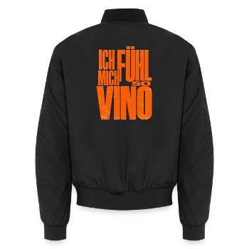 Ich fühl mich so Vino! - Unisex Bomberjacke - Schwarz - Hinten - AI Model Male 185 light (185cm)