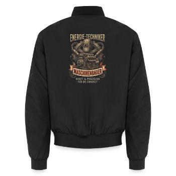 EnergieTechniker Maschinbauer Kraft - Unisex Bomberjacke - Schwarz - Hinten - AI Model Male 185 light (185cm)