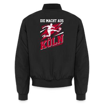 Köln Fußball Spieler - Kicker Fan Motiv - Unisex Bomberjacke - Schwarz - Hinten - AI Model Male 185 light (185cm)