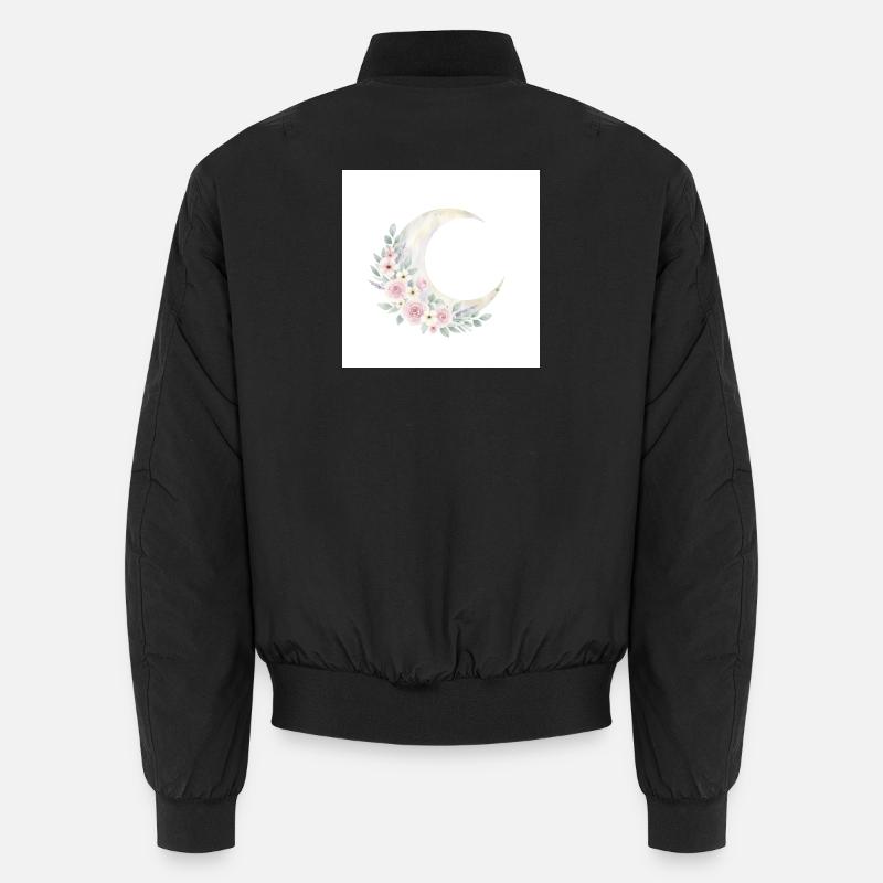 Couronne de fleurs de lune - Bomber unisexe - noir