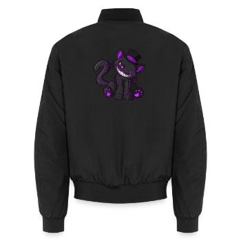 Nikka mit Top-Hut (Bella Donna‘s wicked world) - Unisex Bomberjacke - Schwarz - Hinten - AI Model Male 185 light (185cm)