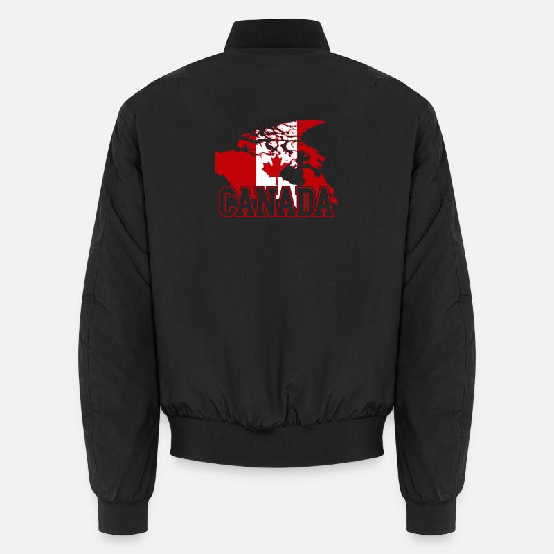 Canada Maple Flag Globe Tee Unisex Bomber Jacket