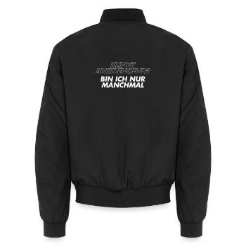 Klingt Anstrengend?  - Unisex Bomberjacke - Schwarz - Hinten - AI Model Male 185 light (185cm)