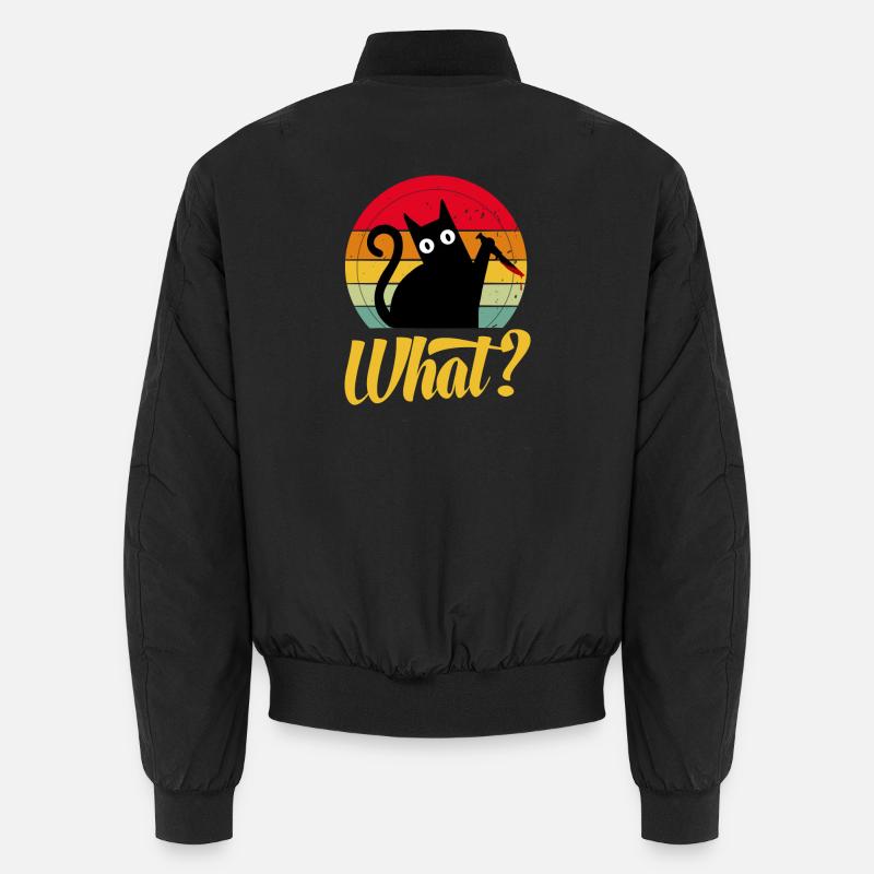 Cat With Knife Funny Gift Idea Unisex Bomber Jacket