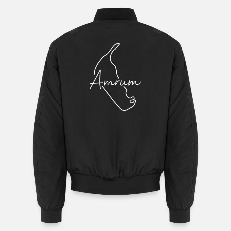 Amrum | Map line art minimalism Unisex Bomber Jacket