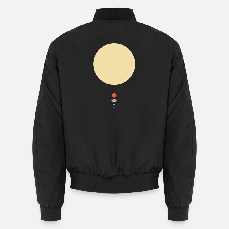 Minimal Solar System - Unisex Bomber Jacket - black