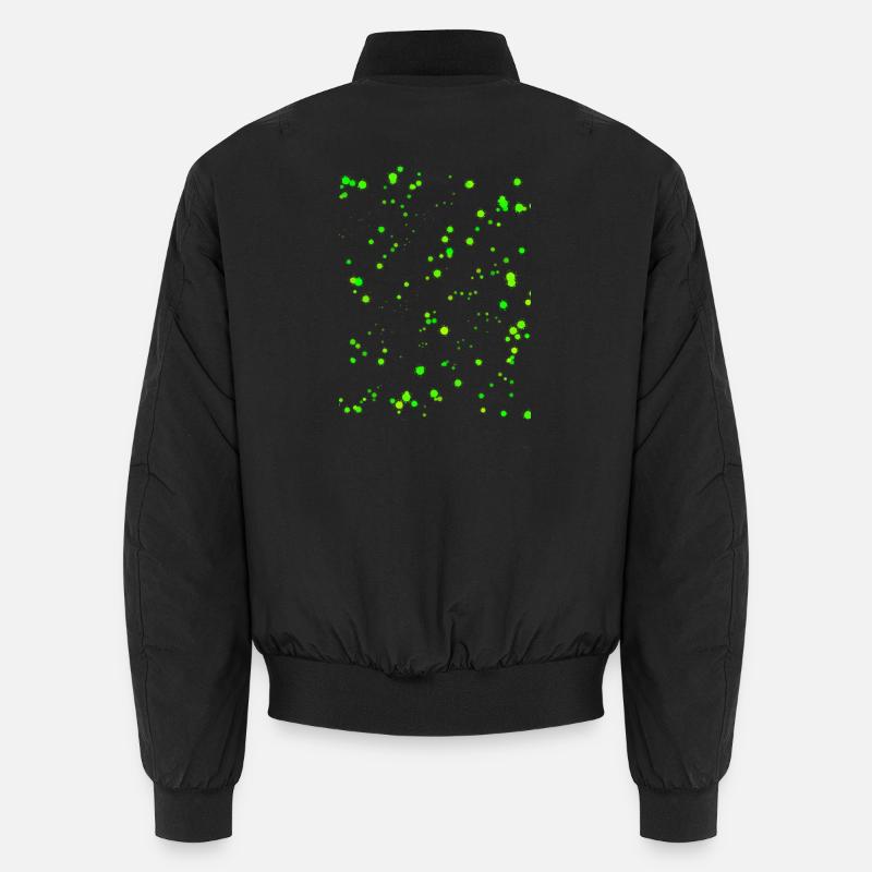 Éclaboussures de peinture vert fluo Bomber unisexe