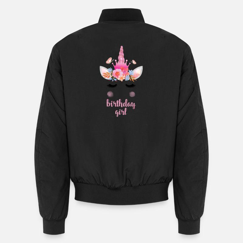 Geburtstagskind-Einhorn Unisex Bomberjacke