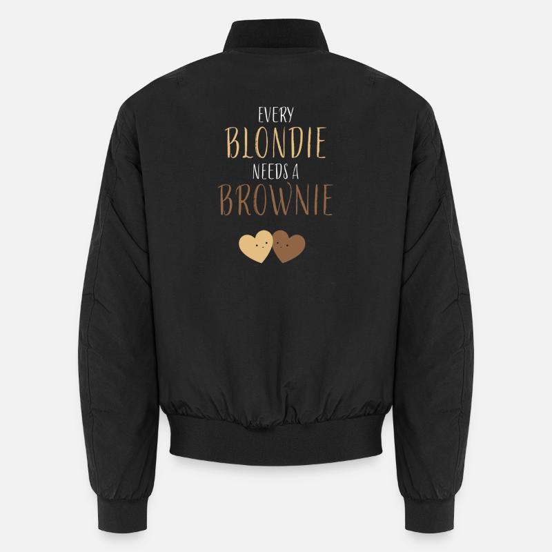 Every Blondie needs a Brownie - Unisex Bomberjacke - Schwarz