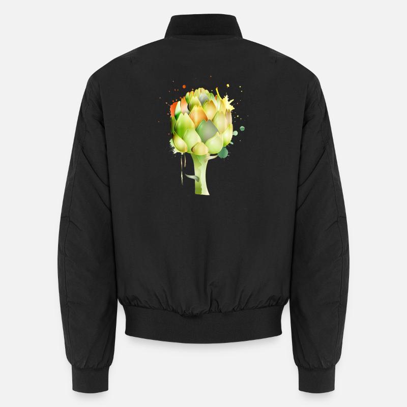 Artichoke graffiti in fresh colours - Unisex Bomber Jacket - black