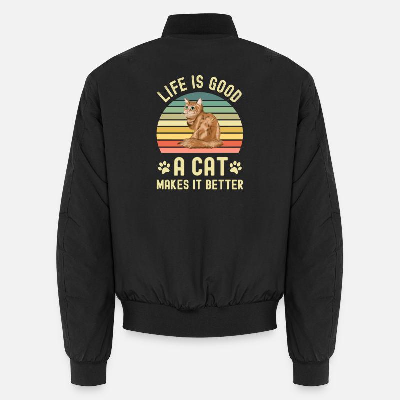 Cat Cats - Unisex Bomber Jacket - black