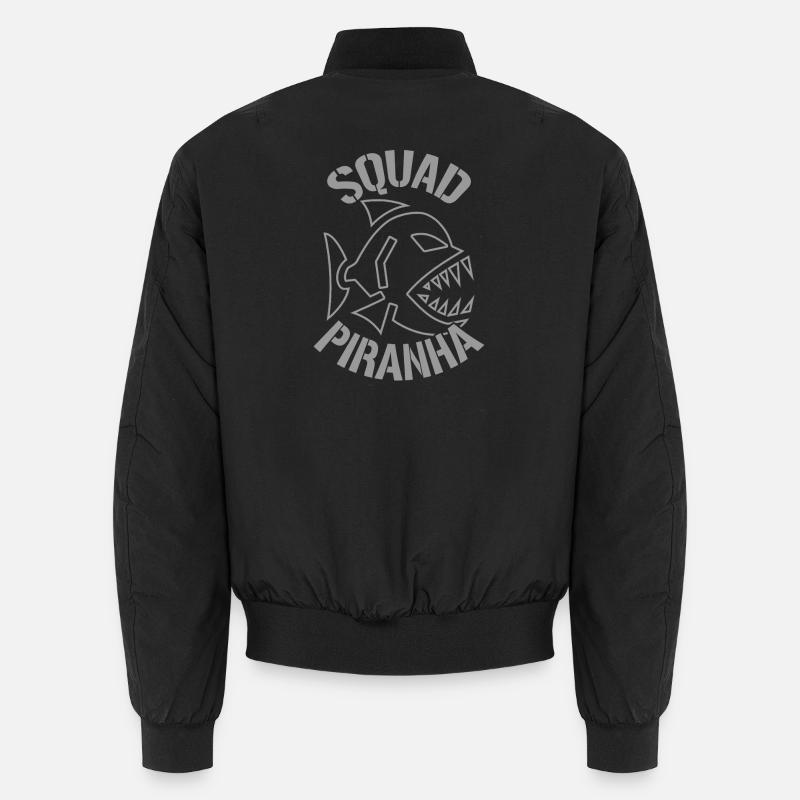 Skeletal Warrior Shark - Unisex Bomber Jacket - black