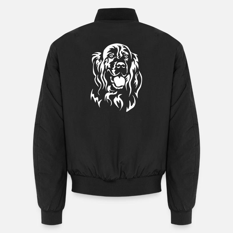 Englischer Setter Kopf "Black Edition" Unisex Bomberjacke