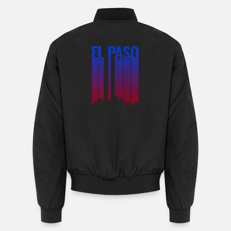 El Paso Skyline Gradient - Unisex Bomber Jacket - black