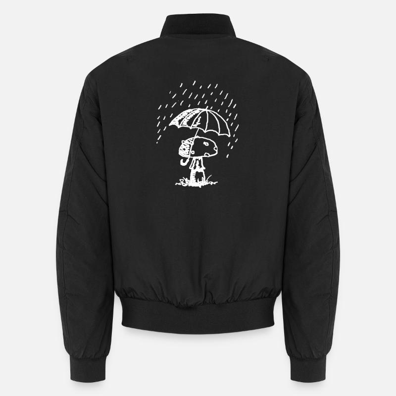 Pilze im Regen Unisex Bomberjacke