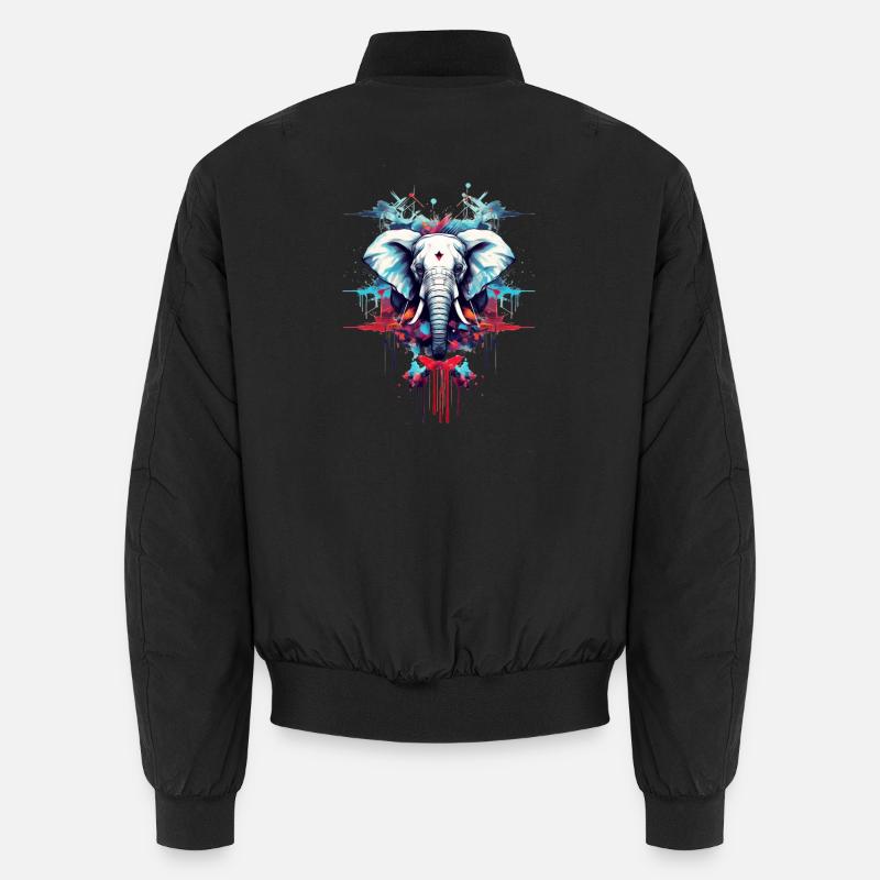 Designer Style Elefant Unisex Bomberjacke