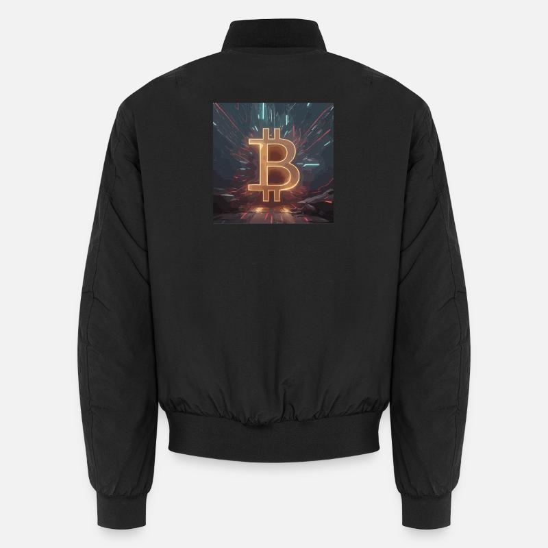Futuristic Bitcoin Energy Unisex Bomber Jacket