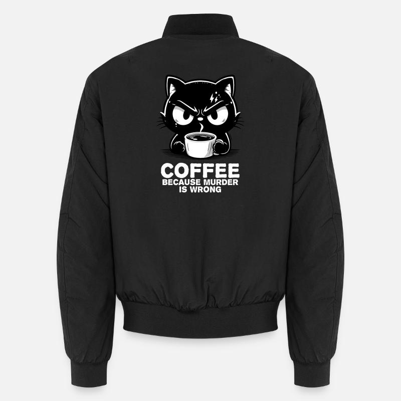 Murder is wrong (dark) - Unisex Bomber Jacket - black