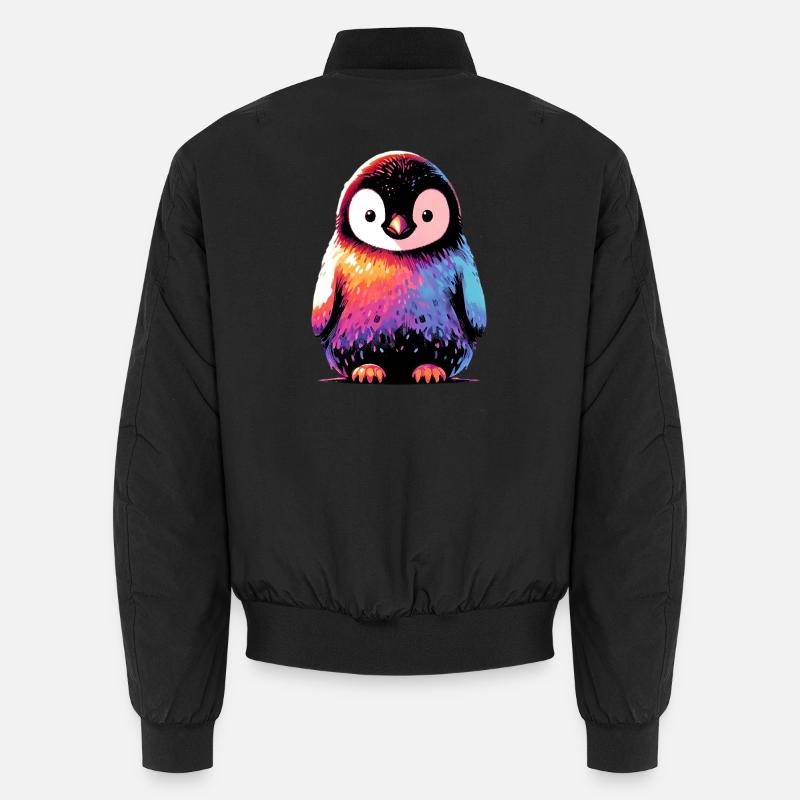 Pinguin - Unisex Bomberjacke - Schwarz