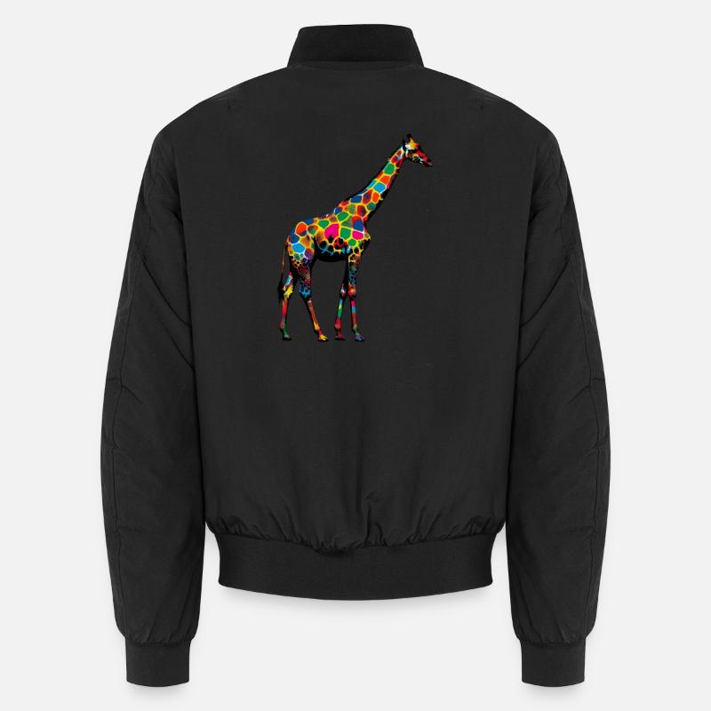 Giraffe - Unisex Bomberjacke - Schwarz