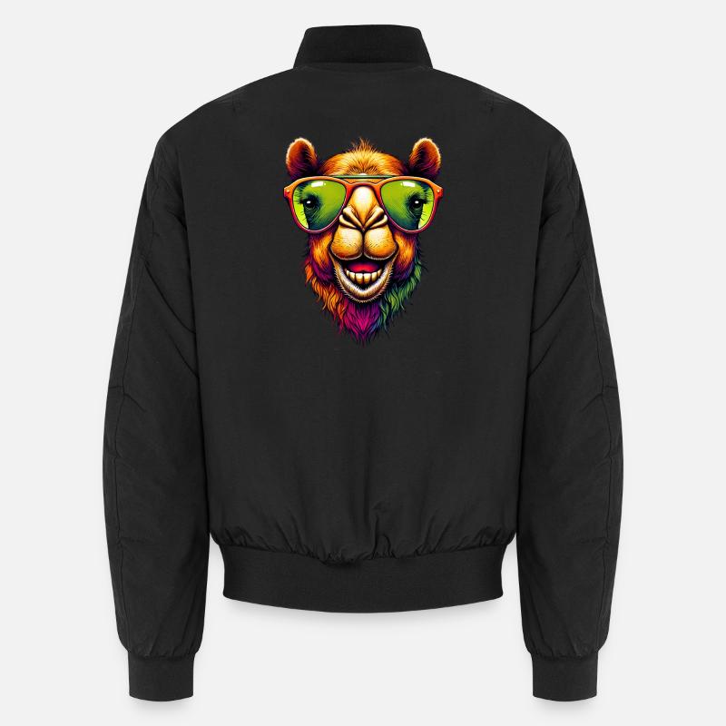 Camel - Unisex Bomber Jacket - black